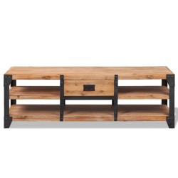 Meuble TV 140x40x45 cm bois d'acacia massif 634448634448