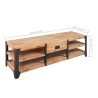 Meuble TV 140x40x45 cm bois d'acacia massif 634448634448