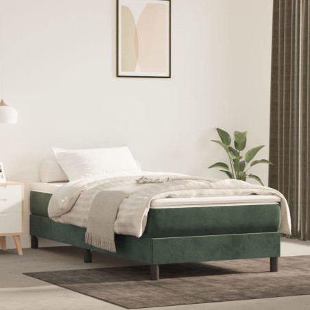 Matelas de lit à ressorts ensachés fermeté moyenne Vert foncé 90x190x20 cm 634449634449