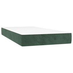 Matelas de lit à ressorts ensachés fermeté moyenne Vert foncé 90x190x20 cm 634449634449