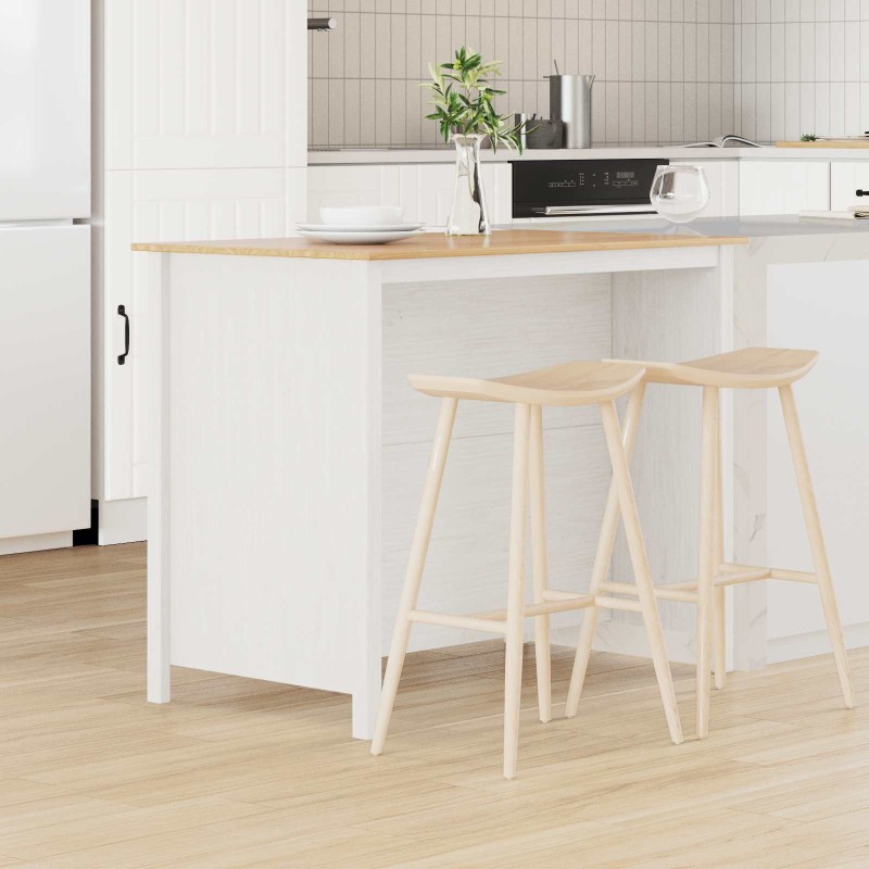 Îlots de Cuisine HILL Blanc 112 x 66 x 90 cm Pin massif 634451634451