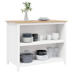 Îlots de Cuisine HILL Blanc 112 x 66 x 90 cm Pin massif 634451634451