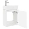 Meuble de salle de bain avec robinet Blanc brillant 634452634452