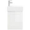 Meuble de salle de bain avec robinet Blanc brillant 634452634452