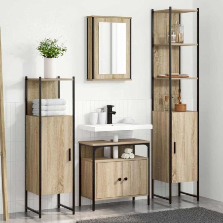 Ensemble de mobilier de salle de bain 4 pcs Chêne Sonoma 634453634453