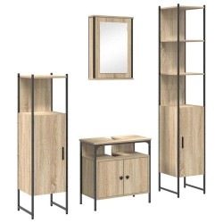 Ensemble de mobilier de salle de bain 4 pcs Chêne Sonoma 634453634453