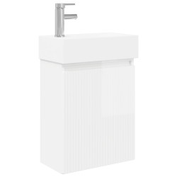 Meuble de salle de bain avec robinet Blanc brillant 634456634456