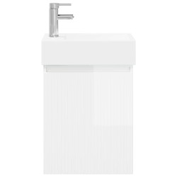 Meuble de salle de bain avec robinet Blanc brillant 634456634456