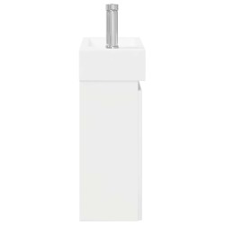 Meuble de salle de bain avec robinet Blanc brillant 634456634456
