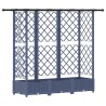 Lit Élevé avec Treillis et Toit Gris 164 x 40 x 121 cm PP 634459634459