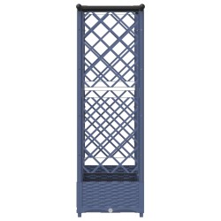 Lit Élevé avec Treillis et Toit Gris 164 x 40 x 121 cm PP 634459634459