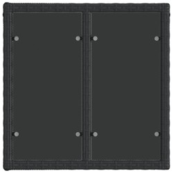 Ensemble de canapé de jardin 6 pcs Noir et blanc crème 634479634479