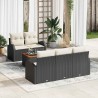 Ensemble de canapé de jardin 6 pcs Noir et Crème polyrotin 634482634482