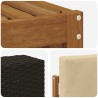Ensemble de canapés d'extérieur 4 pcs Naturel et Beige 634487634487