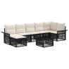 Ensemble de canapé de jardin 8 pcs Noir polyrotin 634503634503