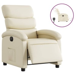 Fauteuil inclinable électrique Crème Similicuir 634510634510