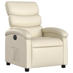 Fauteuil inclinable électrique Crème Similicuir 634510634510