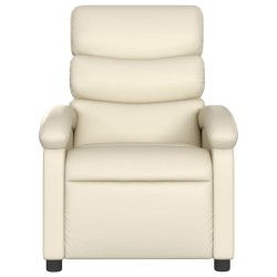Fauteuil inclinable en similicuir crème 634513634513