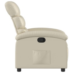 Fauteuil inclinable en similicuir crème 634513634513