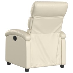 Fauteuil inclinable en similicuir crème 634513634513