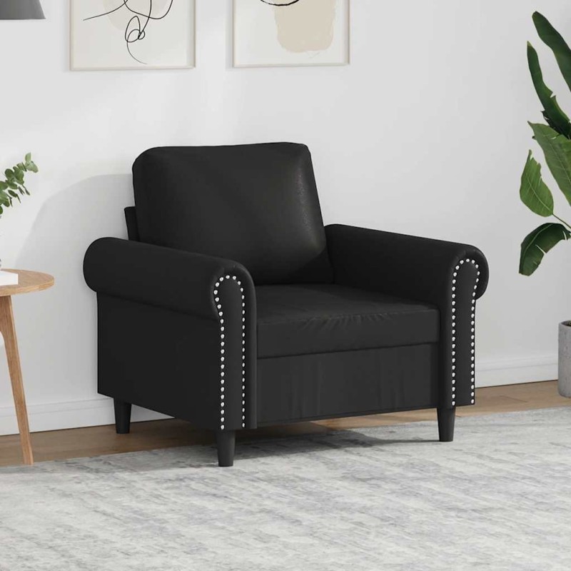 Fauteuil Noir 60 cm Similicuir 634515634515