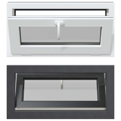Fenêtre de sous-sol RISOR 80 x 40 cm PVC et verre Anthracite 634517634517