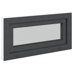Fenêtre de sous-sol RISOR 80 x 40 cm PVC et verre Anthracite 634517634517