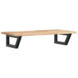 Étagère de vasque murale acier et bois massif d'acacia 634518634518