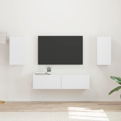 Ensemble meuble TV 4 pcs Blanc Bois d'ingénierie 634521634521
