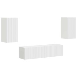 Ensemble meuble TV 4 pcs Blanc Bois d'ingénierie 634521634521