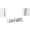 Ensemble meuble TV 4 pcs Blanc Bois d'ingénierie 634521634521