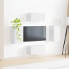 Ensemble meuble TV 4 pcs Blanc Bois d'ingénierie 634521634521