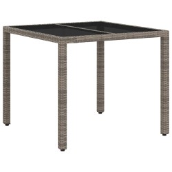 Ensemble de repas extérieur 3 pcs Gris clair et gris foncé 634524634524