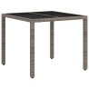 Ensemble de repas extérieur 3 pcs Gris clair et gris foncé 634524634524