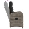 Ensemble de repas extérieur 3 pcs Gris clair et gris foncé 634524634524
