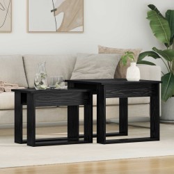 Ensemble de tables basses 2 pcs Chêne noir Bois d'ingénierie 634528634528