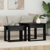 Ensemble de tables basses 2 pcs Chêne noir Bois d'ingénierie 634528634528