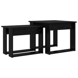 Ensemble de tables basses 2 pcs Chêne noir Bois d'ingénierie 634528634528