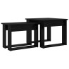 Ensemble de tables basses 2 pcs Chêne noir Bois d'ingénierie 634528634528