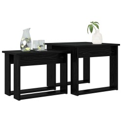 Ensemble de tables basses 2 pcs Chêne noir Bois d'ingénierie 634528634528