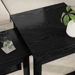 Ensemble de tables basses 2 pcs Chêne noir Bois d'ingénierie 634528634528