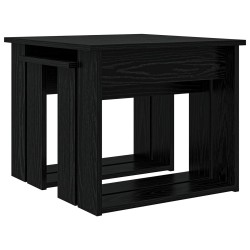 Ensemble de tables basses 2 pcs Chêne noir Bois d'ingénierie 634528634528