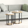 Ensemble de tables d'appoint 2 pc Marron 50 x 50 x 50,5 cm 634529634529