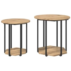Ensemble de tables d'appoint 2 pc Marron 50 x 50 x 50,5 cm 634529634529