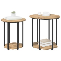 Ensemble de tables d'appoint 2 pc Marron 50 x 50 x 50,5 cm 634529634529