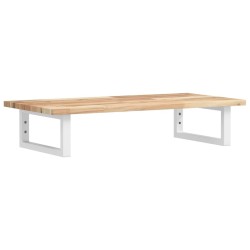 Étagère de vasque murale acier et bois massif d'acacia 634535634535