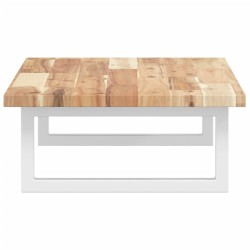 Étagère de vasque murale acier et bois massif d'acacia 634535634535