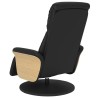Fauteuil inclinable avec repose-pieds noir similicuir 634537634537