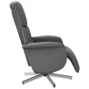 Fauteuil inclinable avec repose-pieds gris foncé tissu 634538634538