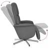 Fauteuil inclinable avec repose-pieds gris foncé tissu 634538634538